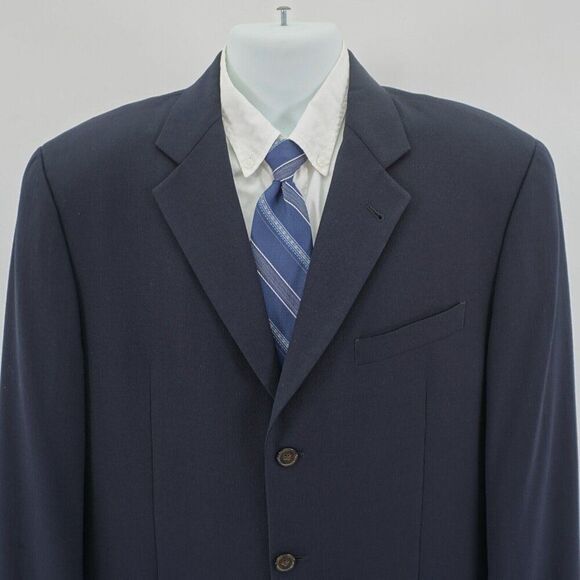 Joseph Abboud‎ Blue Wool 3 Button Blazer 40L / Slim Fit 42L - Picture 1 of 12
